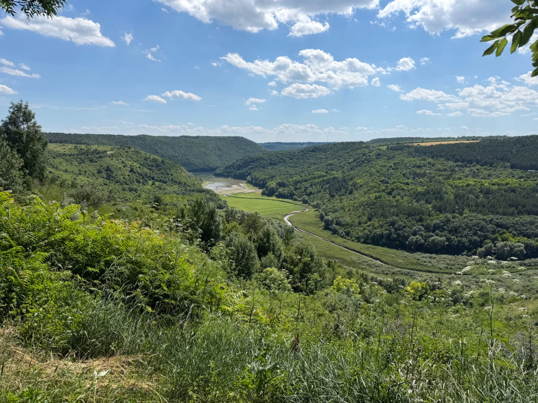 Dniester Canyon landscape near Kytaihorod